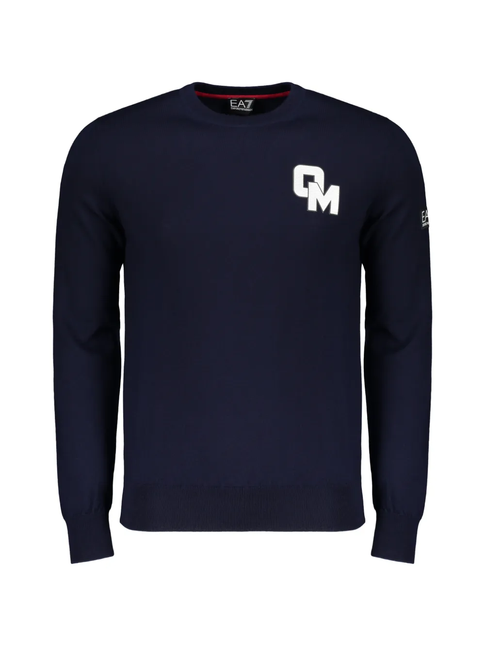 Ea7 Emporio Armani logo-patch sweater - Blu