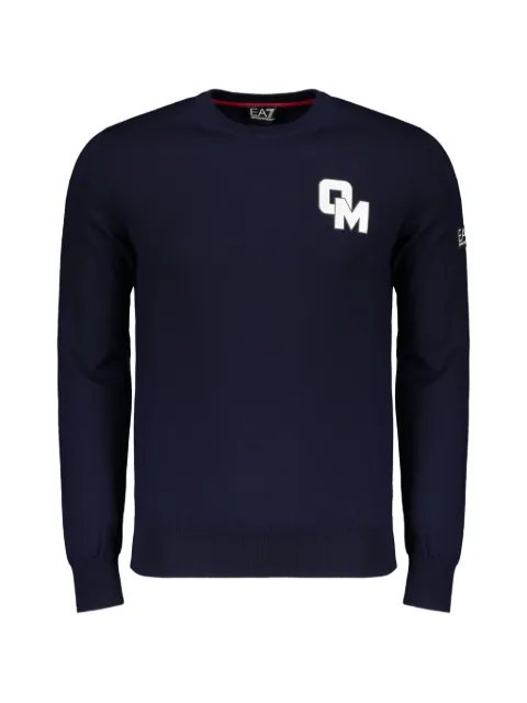 Ea7 Emporio Armani logo-patch sweater