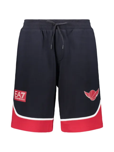 Ea7 Emporio Armani logo-print drawstring shorts