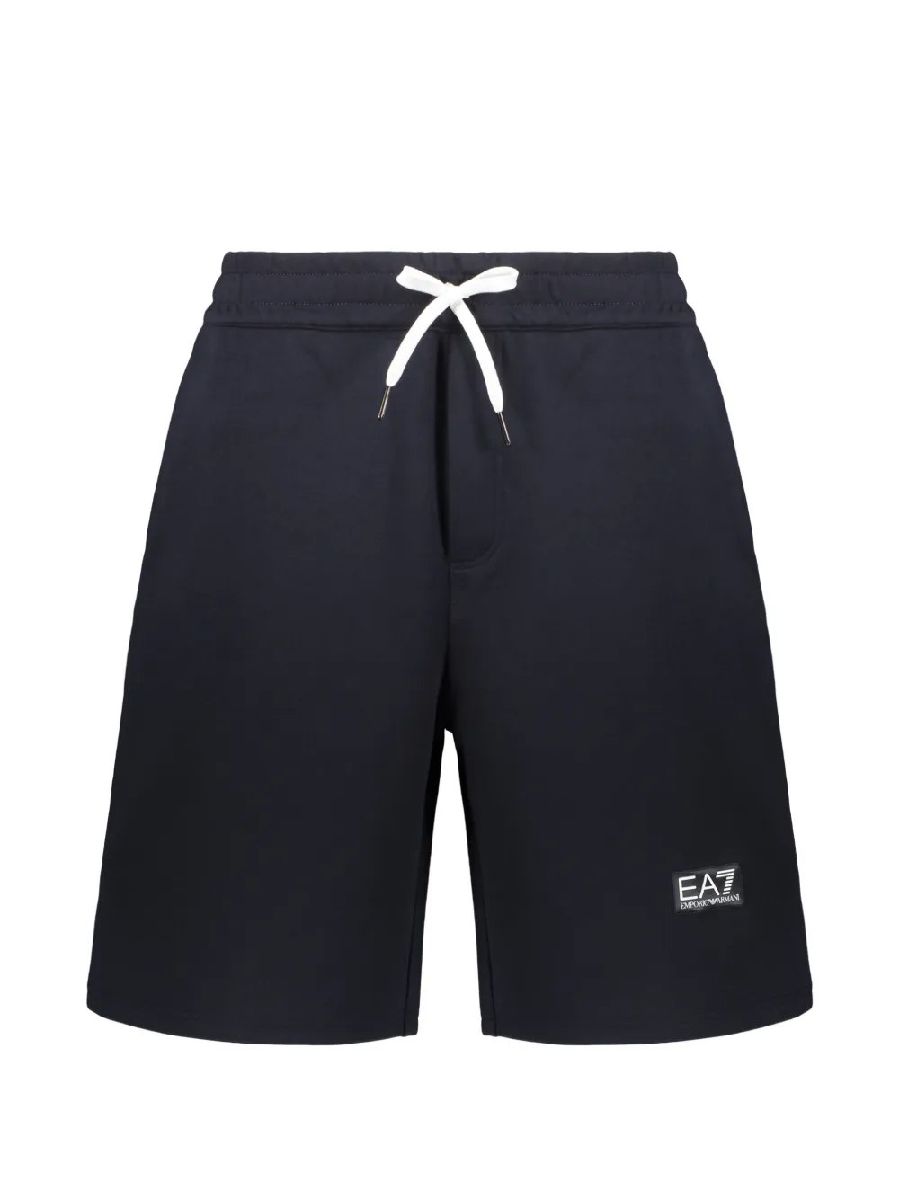 Ea7 Emporio Armani logo-patch drawstring shorts - Blu