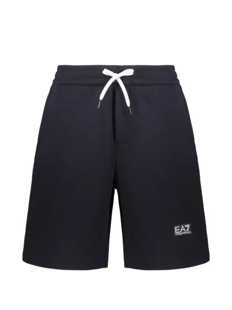 Ea7 Emporio Armani logo-patch drawstring shorts