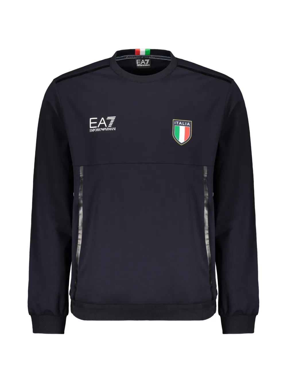 Ea7 Emporio Armani logo-print Italia sweatshirt - Blu