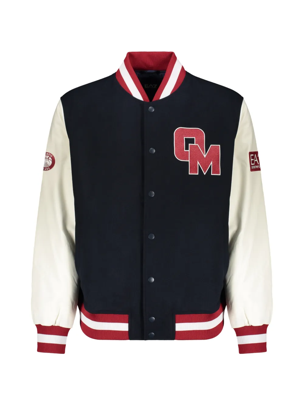 Ea7 Emporio Armani varsity-style bomber jacket - Blue
