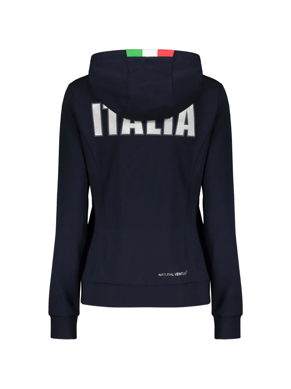 Ea7 Emporio Armani logo-print zip-up hoodie Blauw