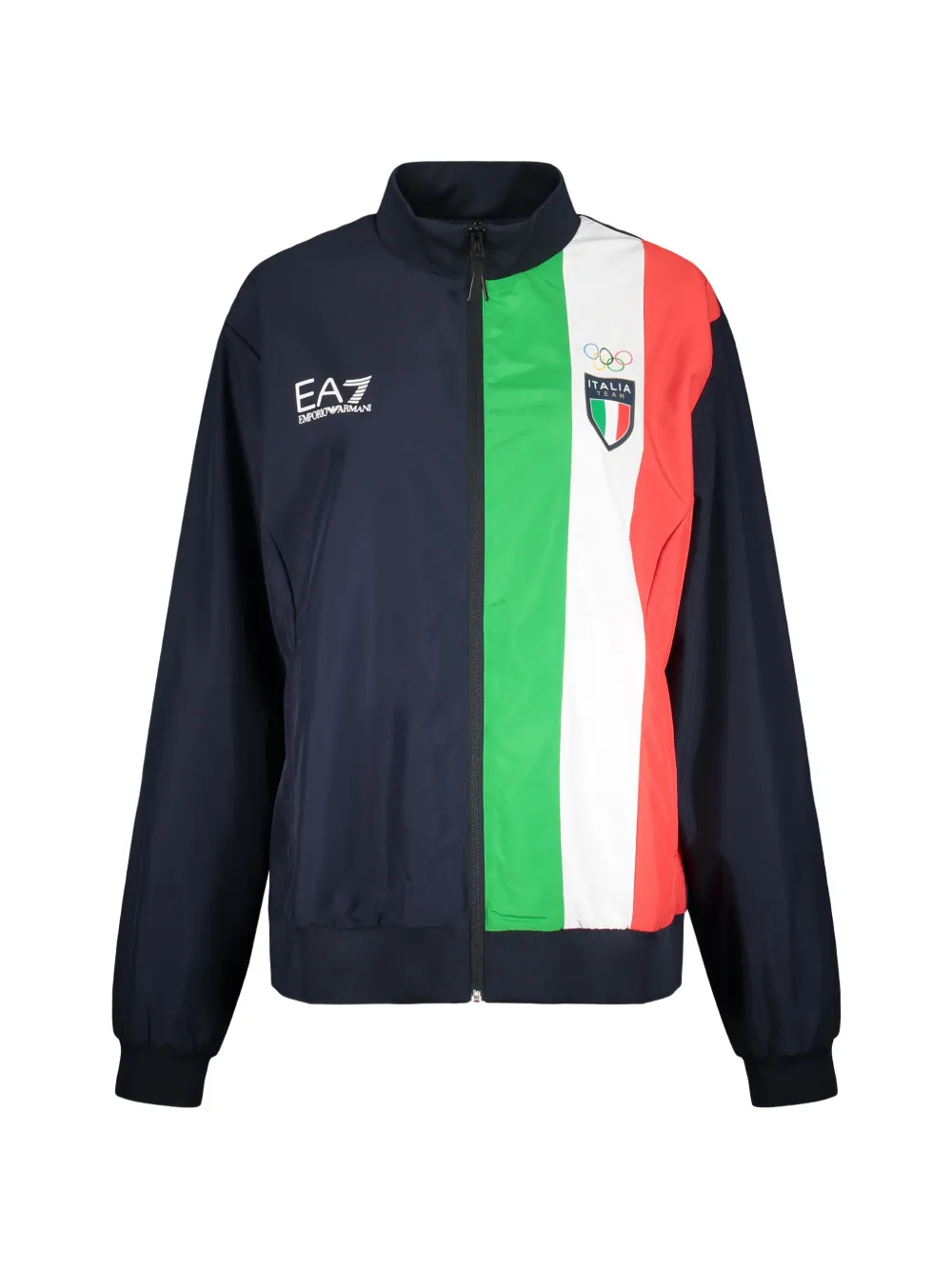 Ea7 Emporio Armani tricolour-stripe tracksuit Blauw
