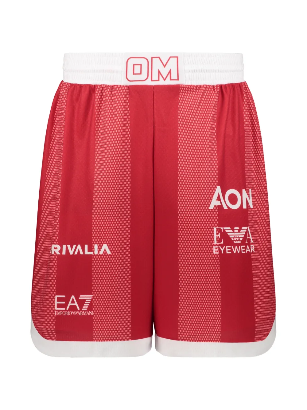 Ea7 Emporio Armani graphic-print track shorts - Rosso