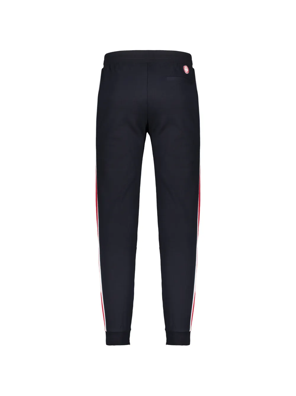 Ea7 Emporio Armani logo-patch side-stripe track pants Blauw