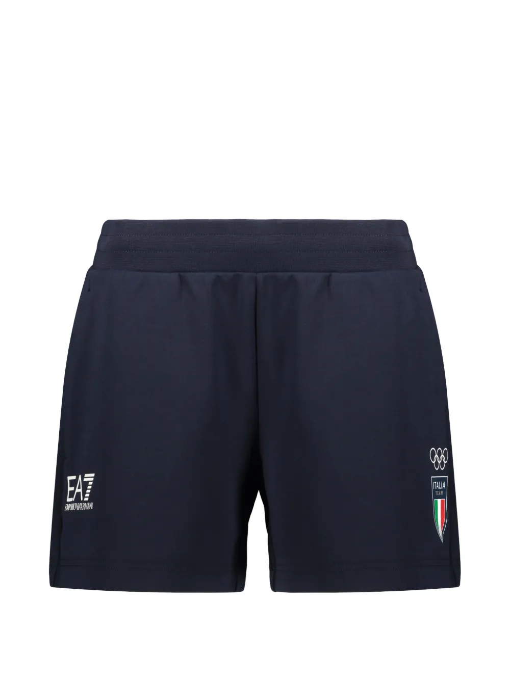 Ea7 Emporio Armani logo-print elasticated shorts - Blue