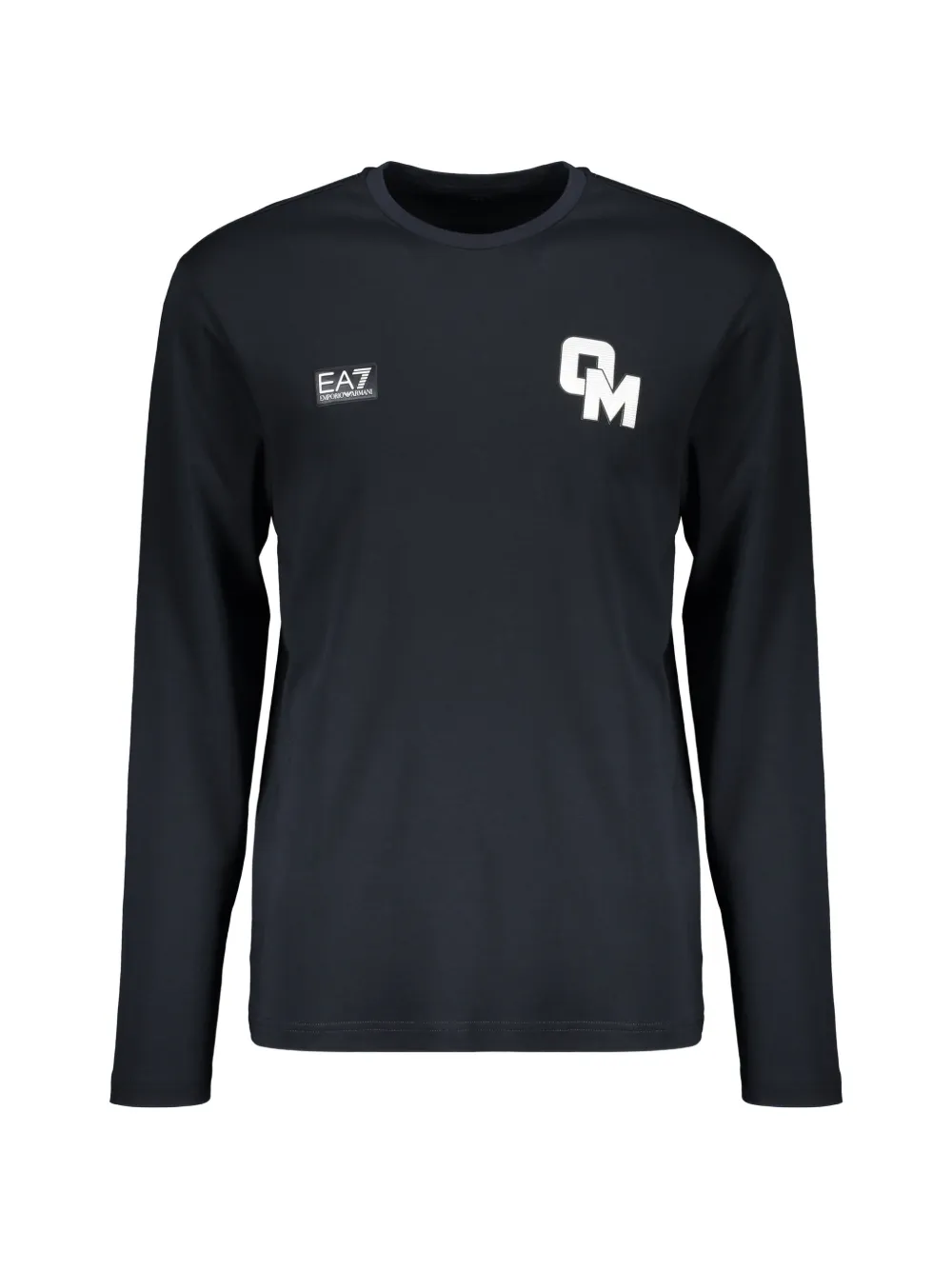 Ea7 Emporio Armani logo-print long-sleeve T-shirt - Blu