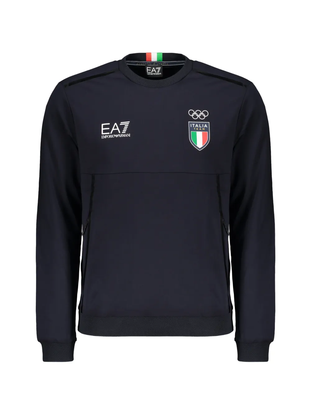 Ea7 Emporio Armani logo-print sweatshirt Blauw