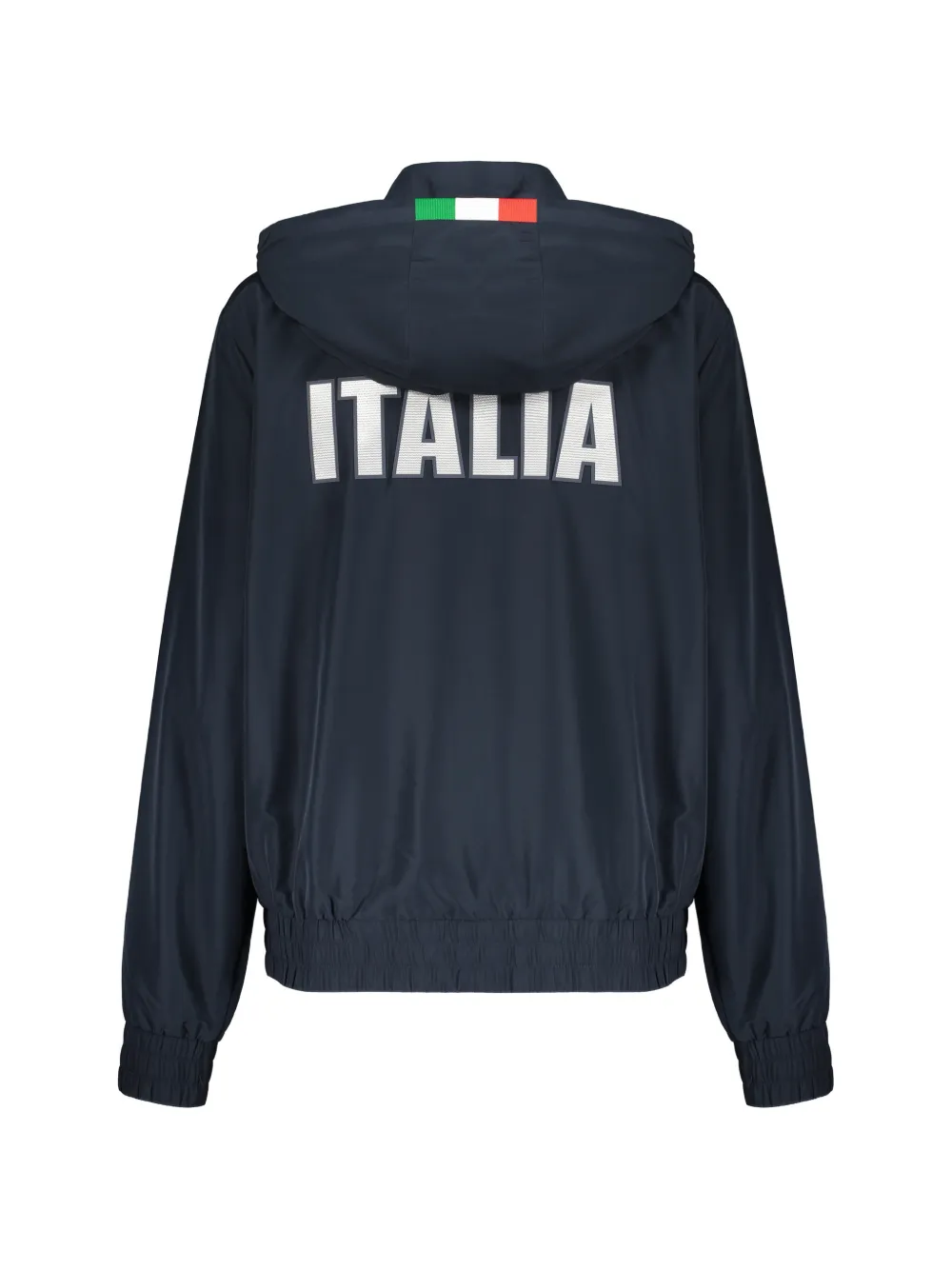 Ea7 Emporio Armani logo-print hooded jacket Blauw