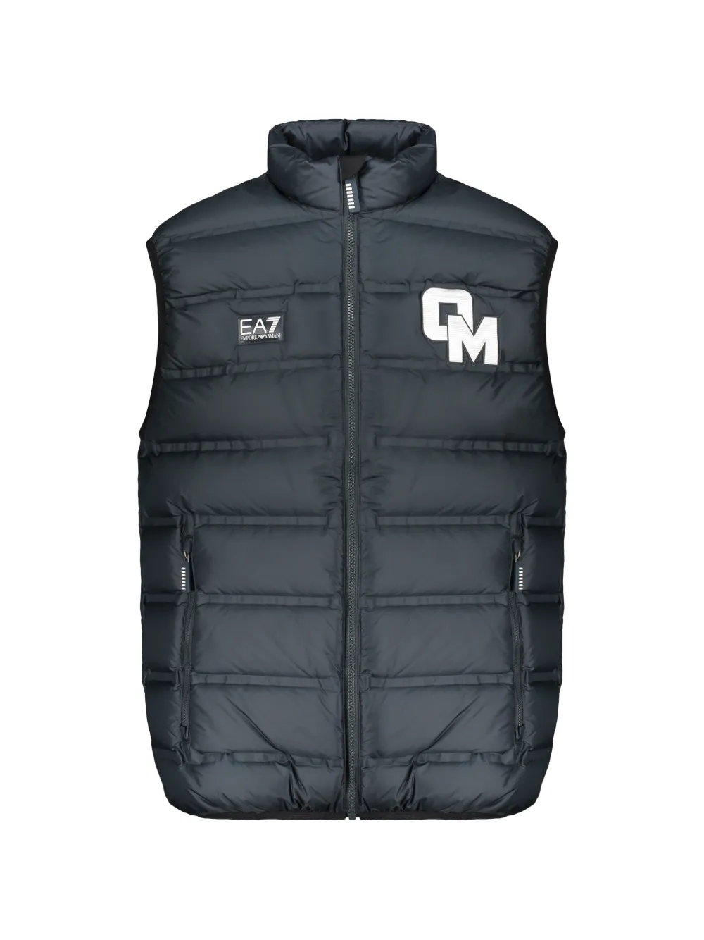 Ea7 Emporio Armani quilted logo-patch gilet - Blue