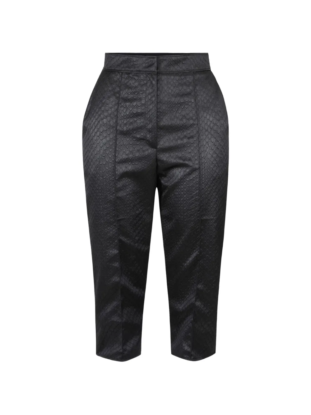 Elisabetta Franchi taffeta trousers with fish scale pattern Zwart