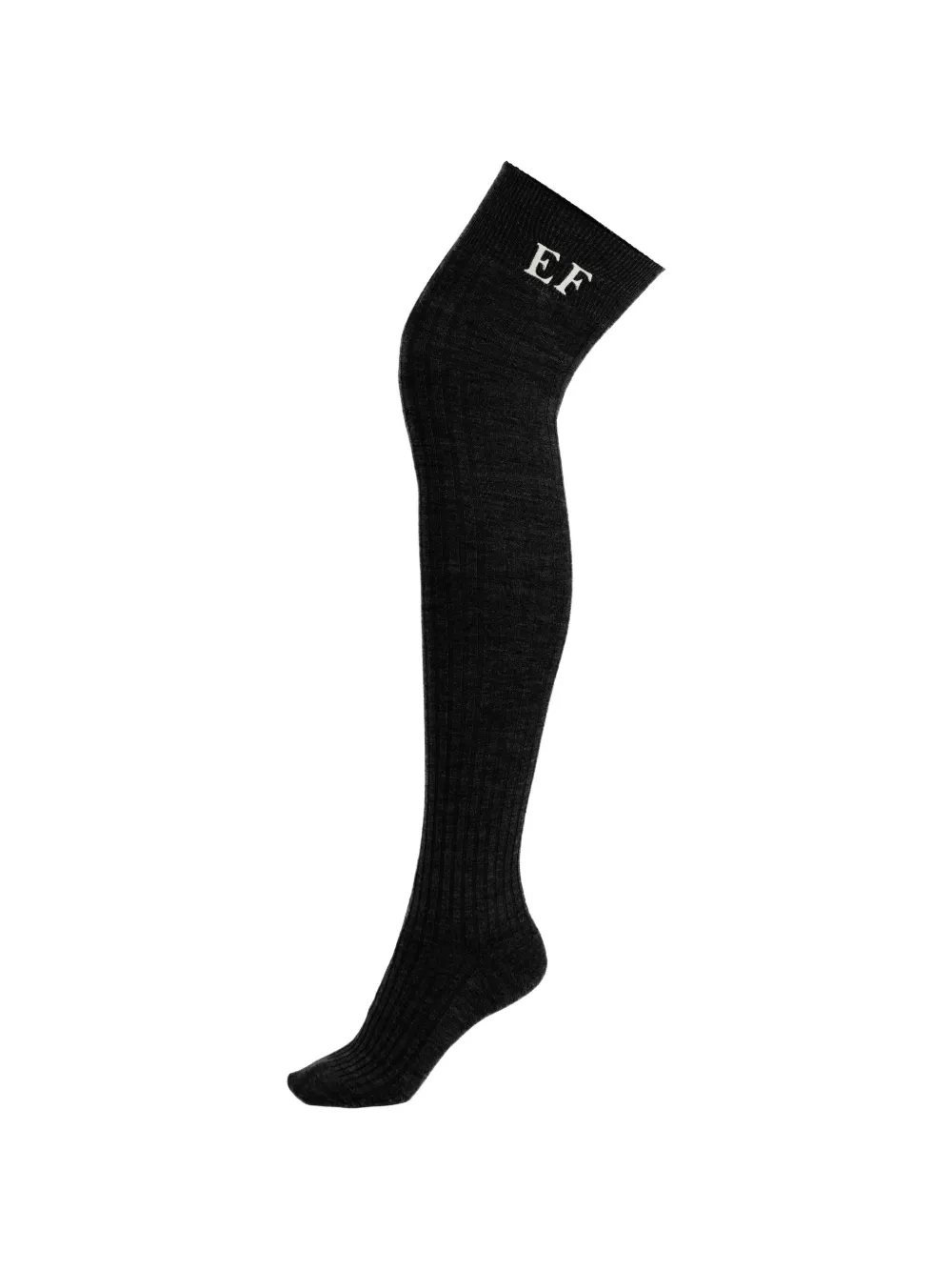 Elisabetta Franchi stretch-wool thigh-high socks - Schwarz