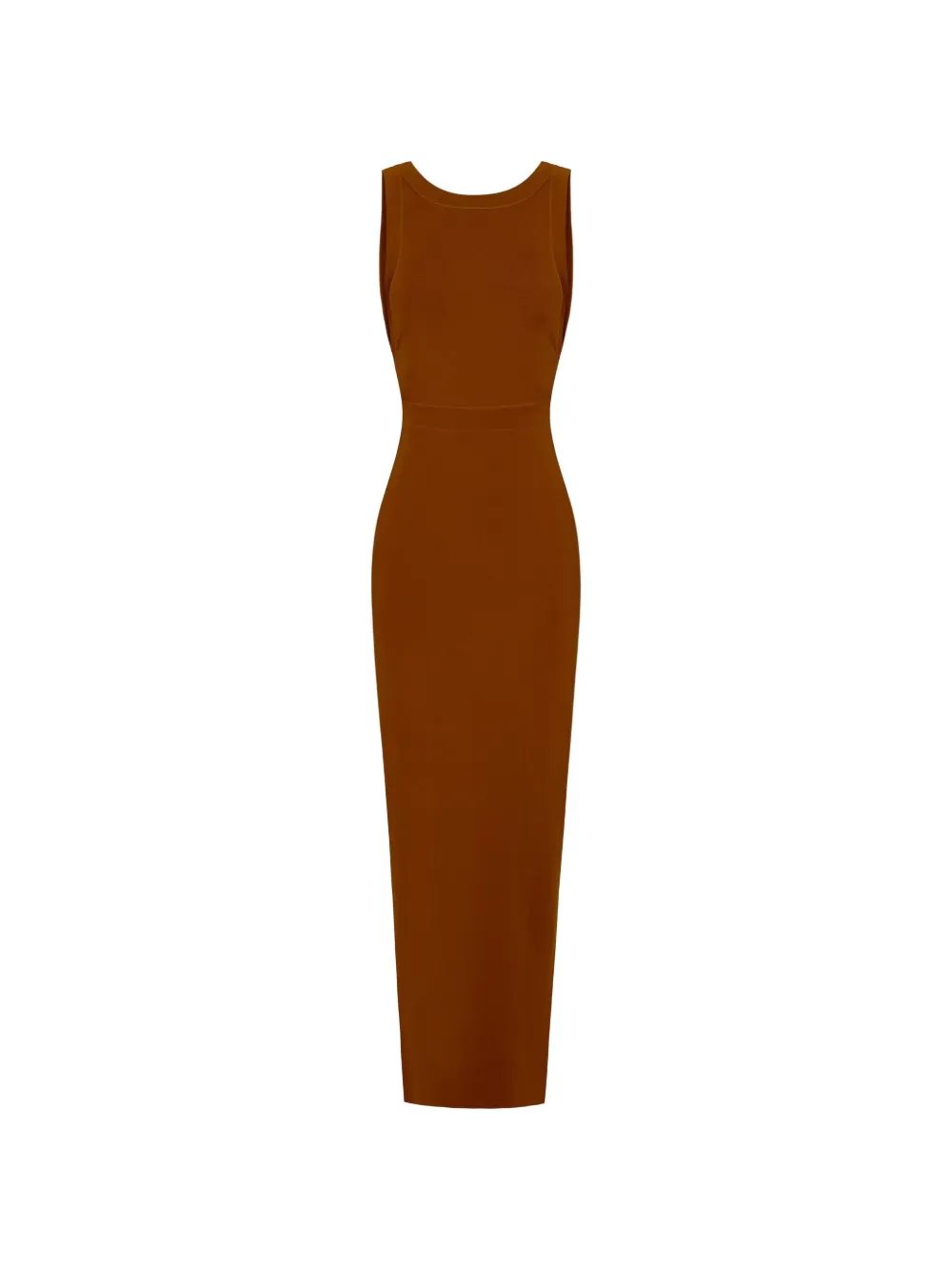 Elisabetta Franchi red carpet dress in shiny viscose fabric with charms Bruin