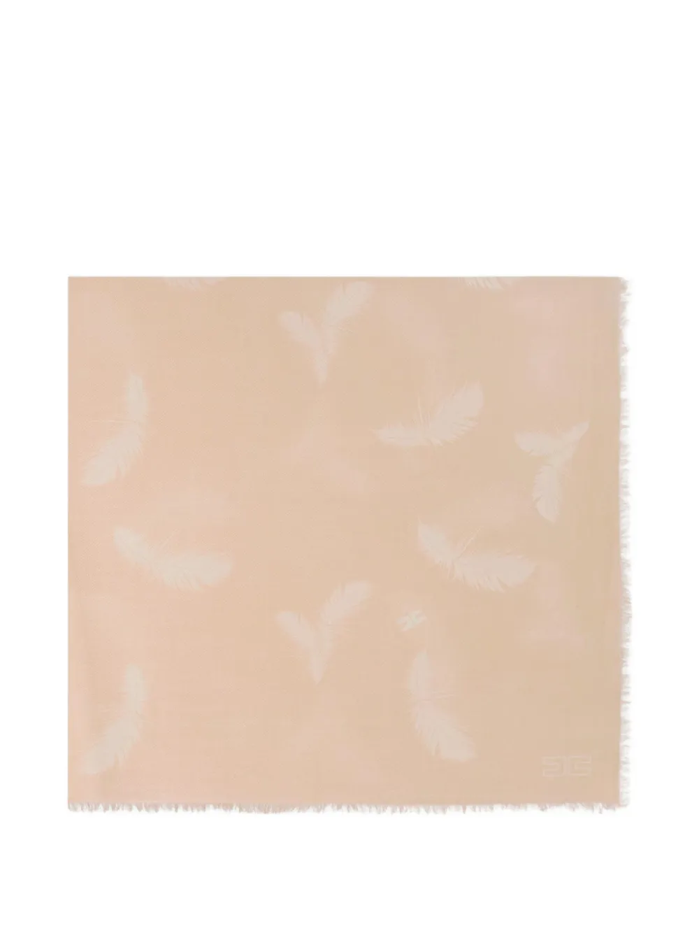 Elisabetta Franchi wool and cashmere foulard scarf Beige