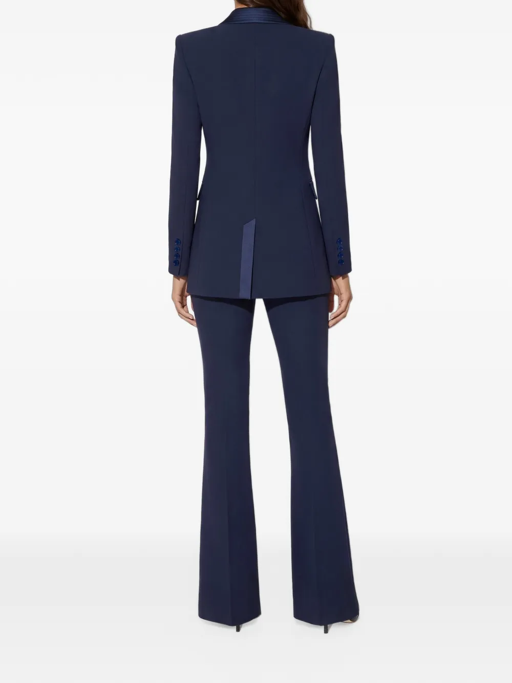 Elisabetta Franchi jacket in double-layer crêpe and satin fabrics Blauw
