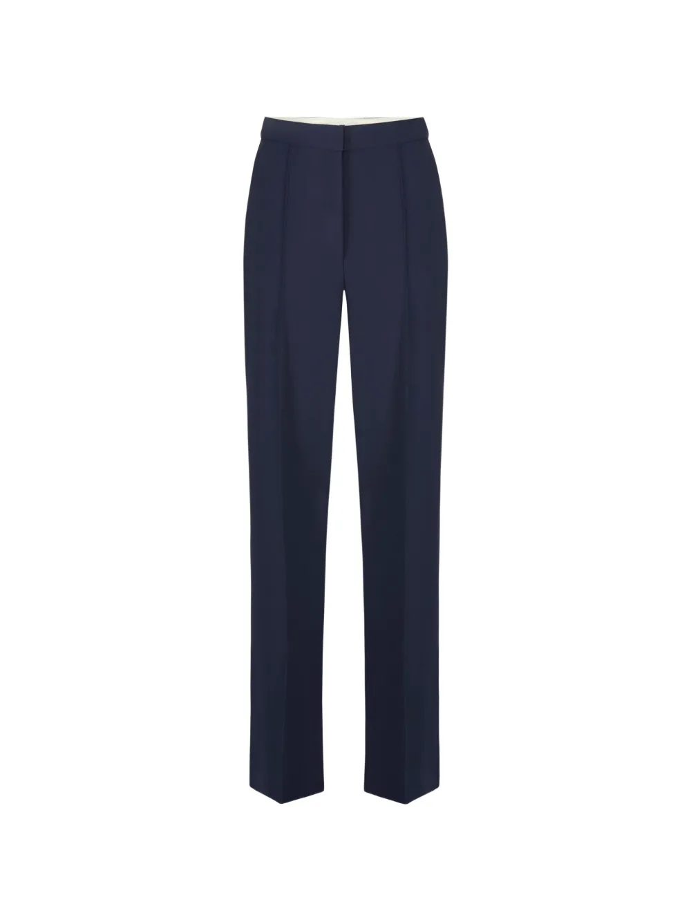 Elisabetta Franchi lightweight crêpe fabric trousers Blauw