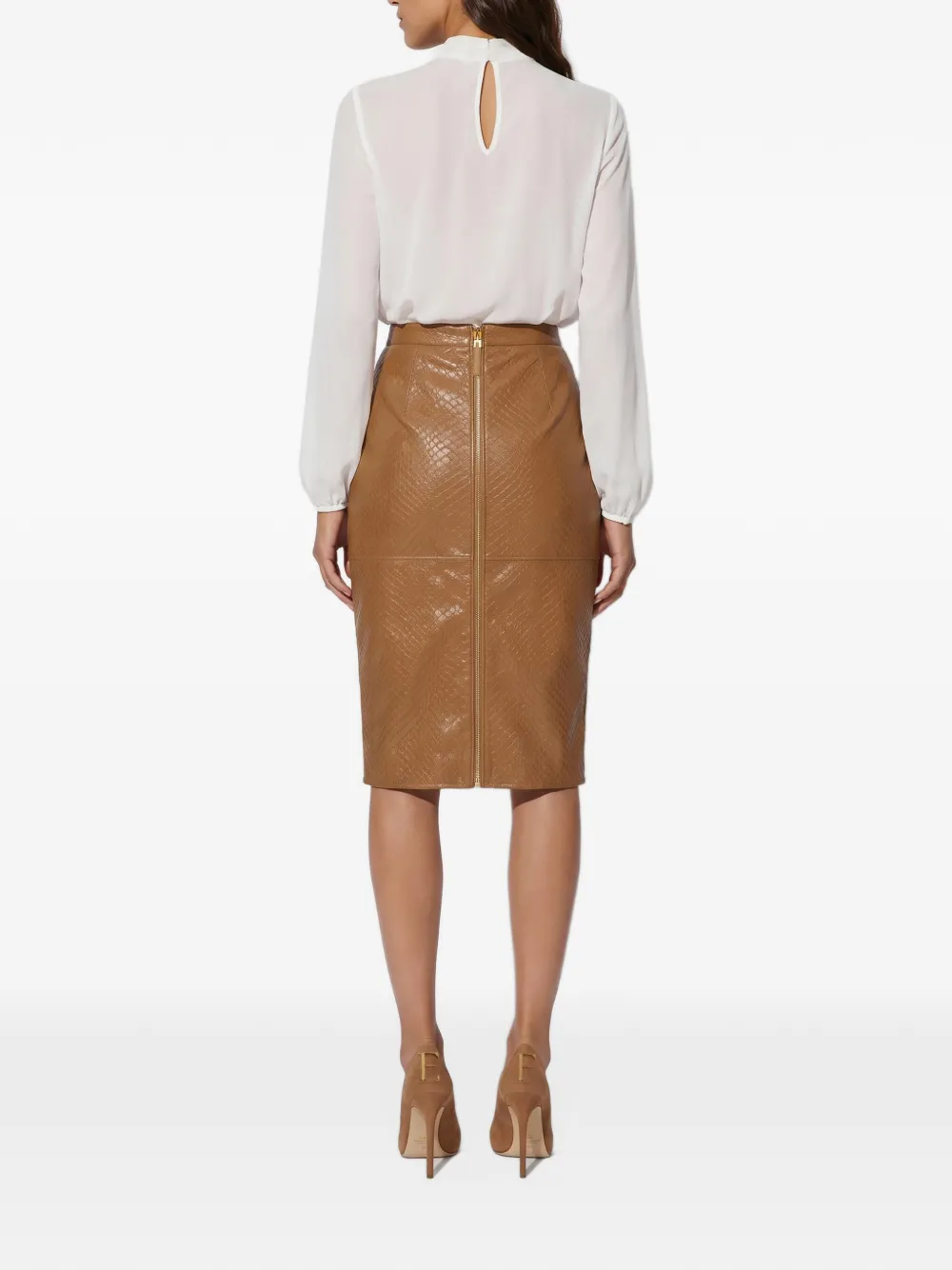 Elisabetta Franchi skirt with fish scale pattern Bruin