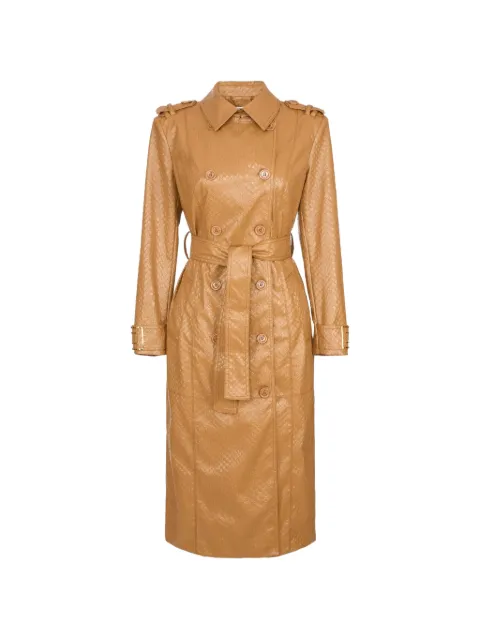 Elisabetta Franchi scale-texture trench coat