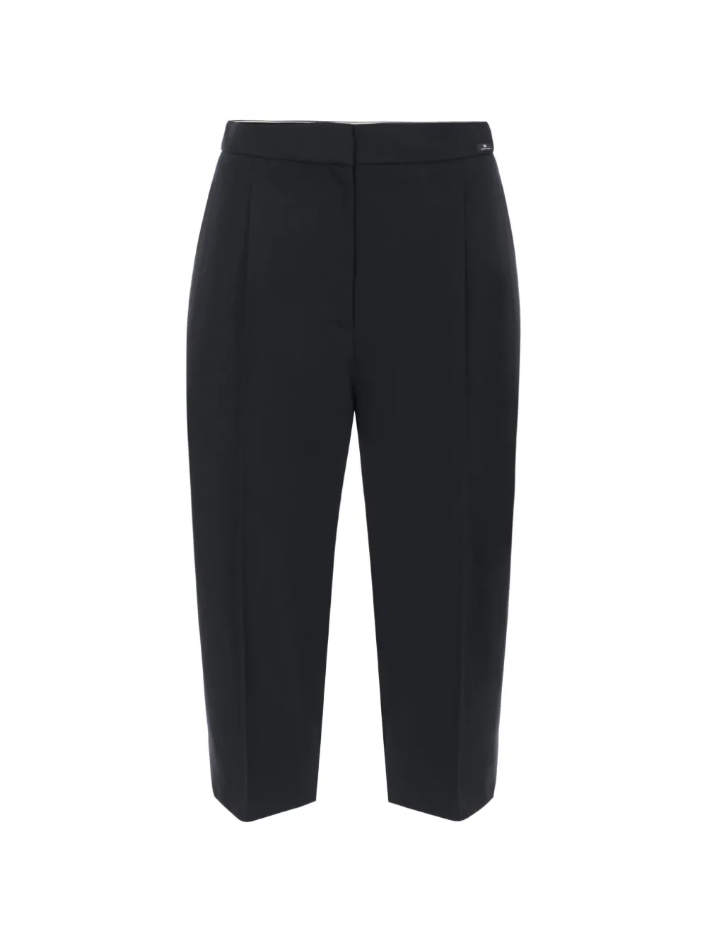 Elisabetta Franchi flowing gabardine trousers Zwart