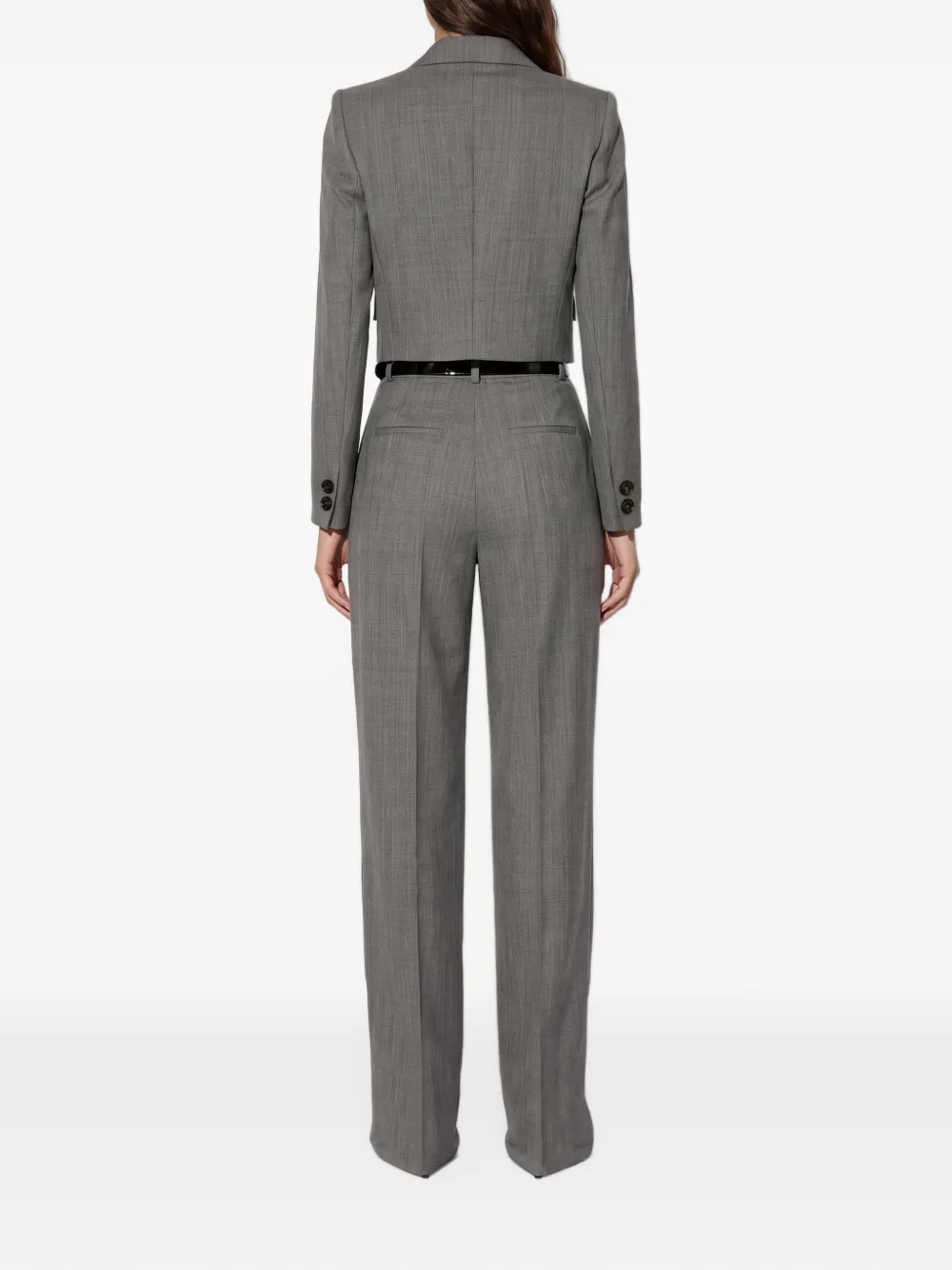 Elisabetta Franchi wool cropped jacket Grijs