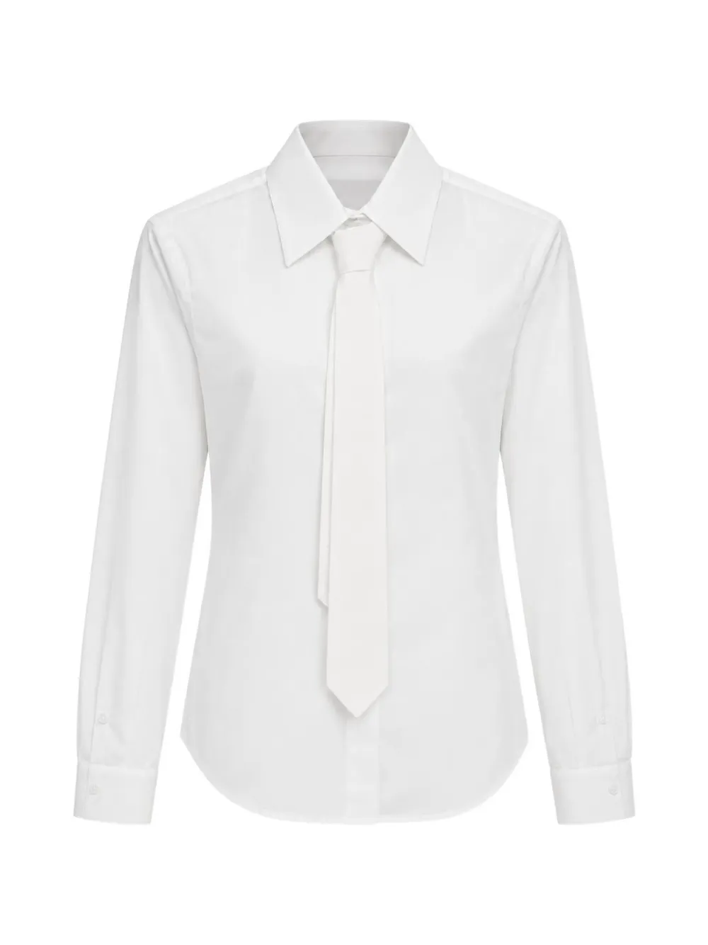 Juun.J tie-detail long-sleeve shirt - White