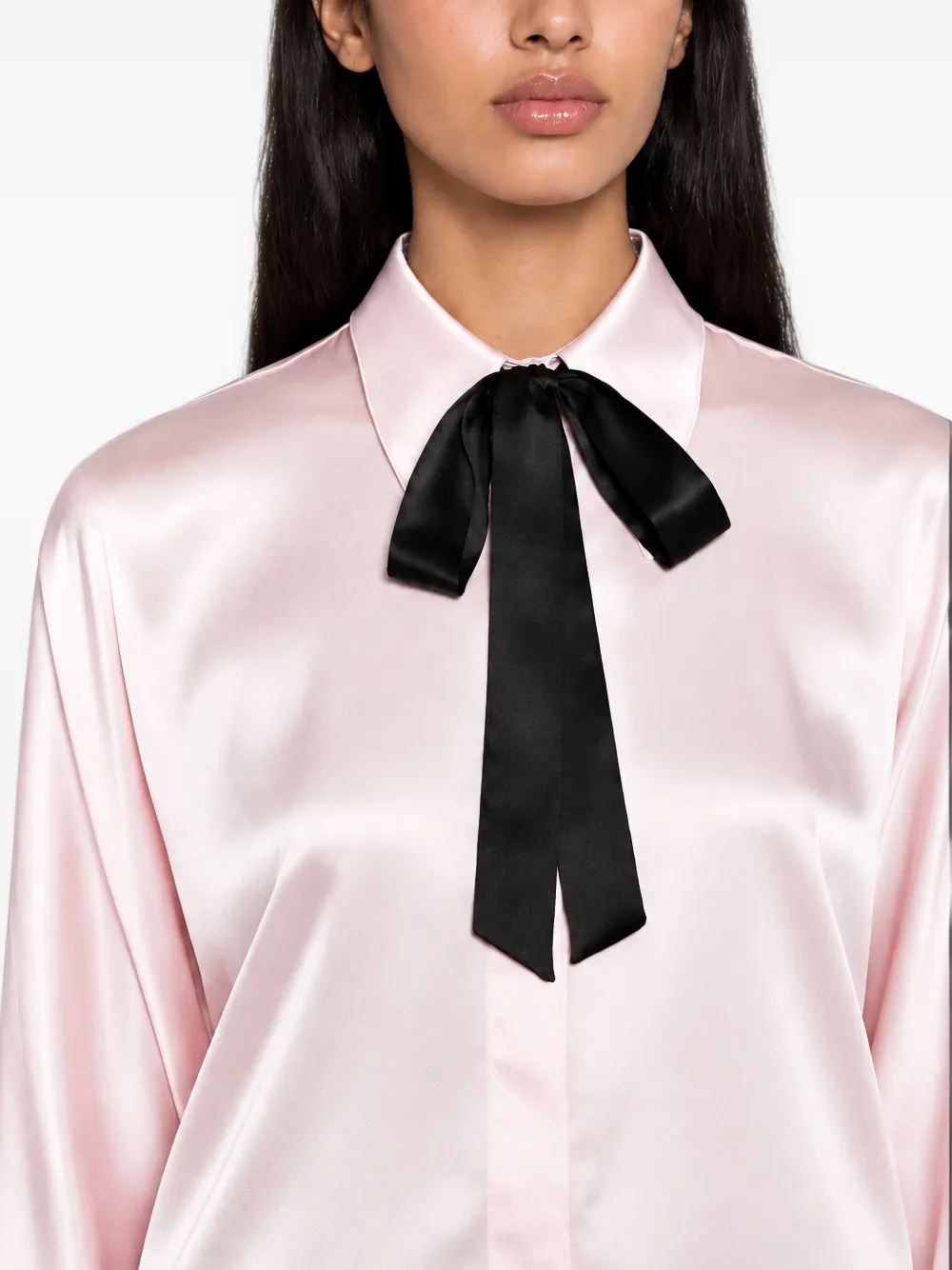 STYLAND Blouse met strik en kimonomouwen Roze