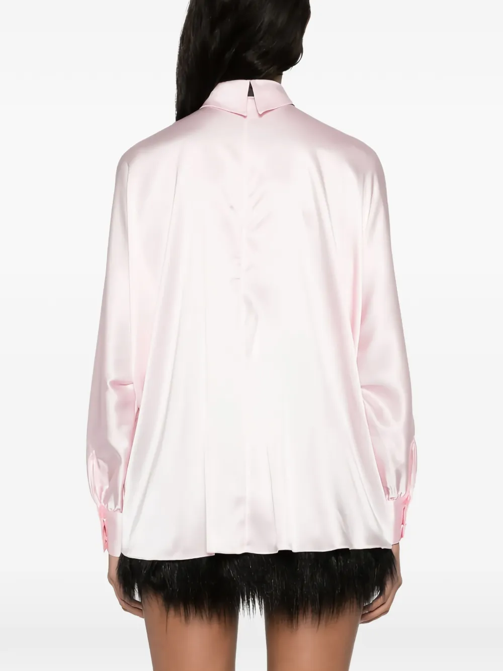 STYLAND Blouse met strik en kimonomouwen Roze
