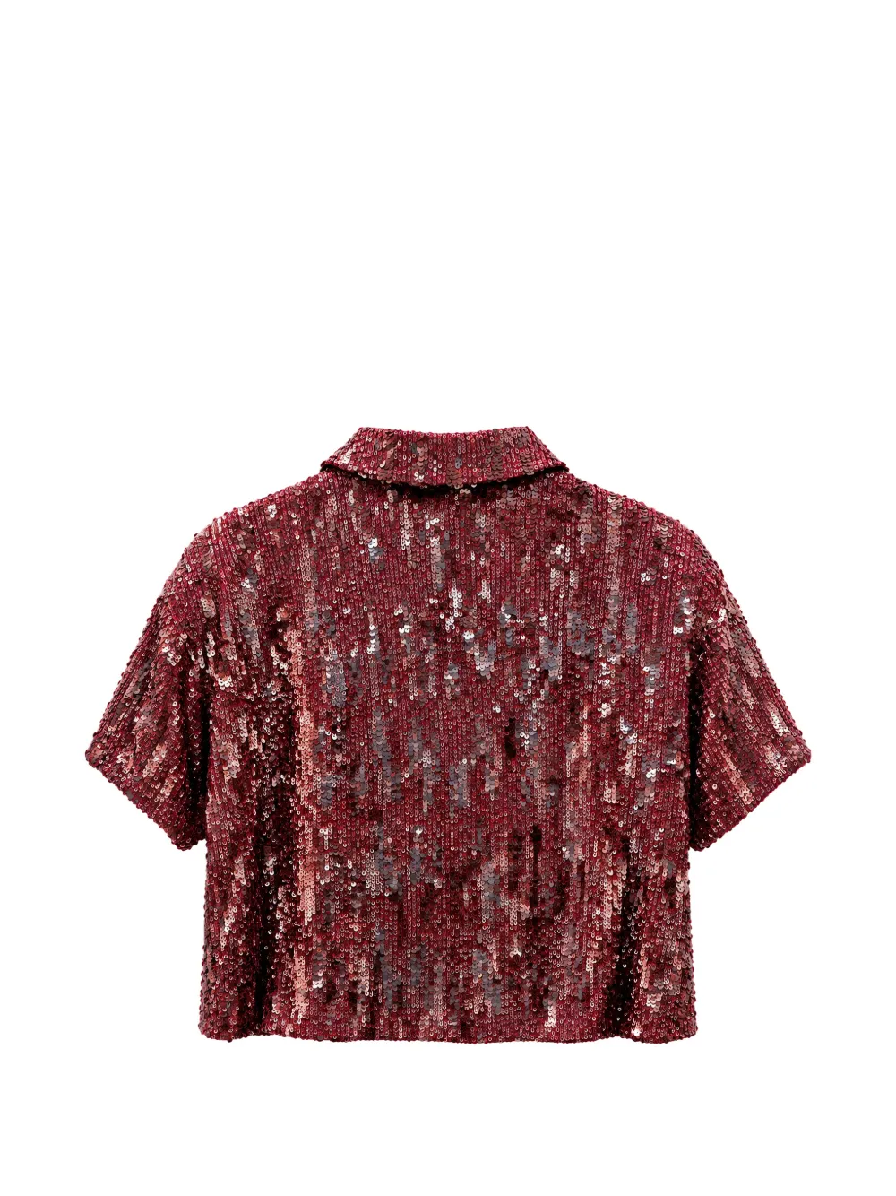 Weili Zheng Blouse verfraaid met pailletten Rood
