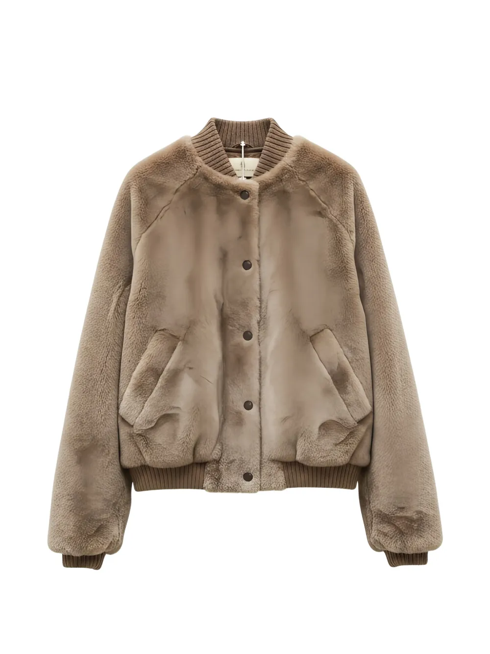 Brunello Cucinelli shearling bomber jacket - Toni neutri