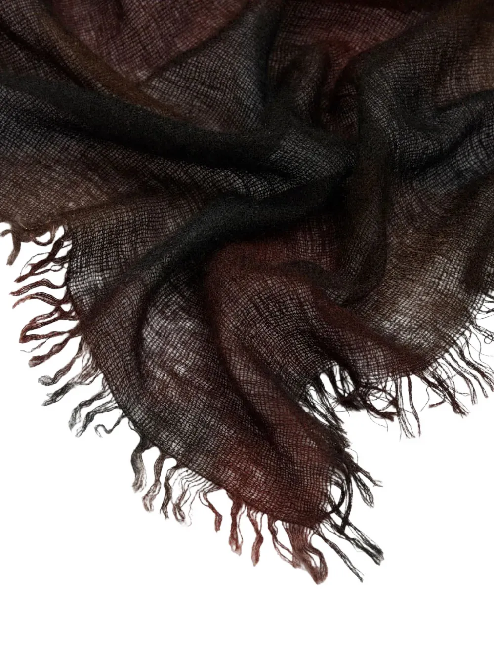 Faliero Sarti Math checked frayed-edge scarf Rood
