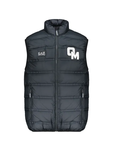 Ea7 Emporio Armani quilted logo-embroidered gilet