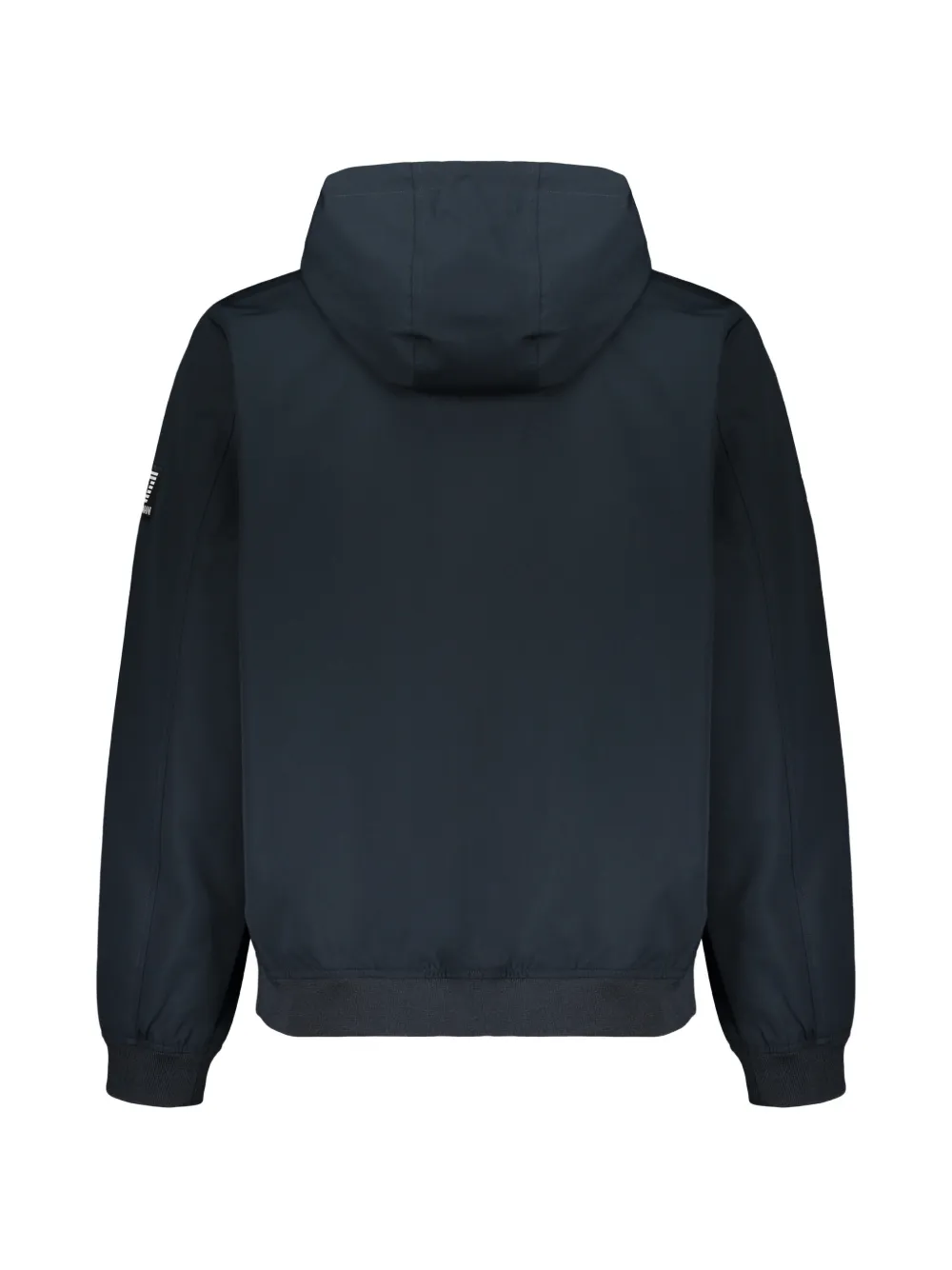 Ea7 Emporio Armani logo-patch hooded jacket Blauw