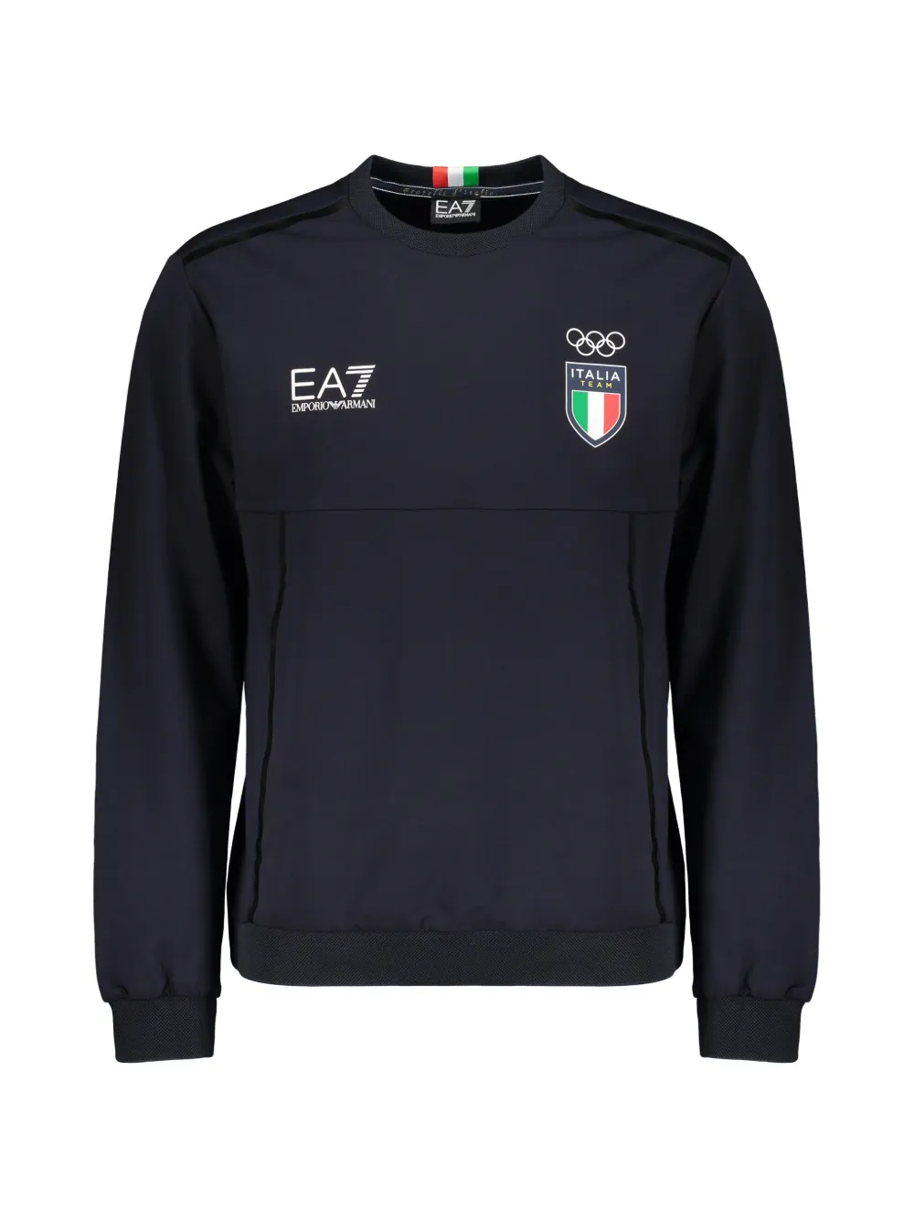 Ea7 Emporio Armani Italia Team logo-print sweatshirt - Blu