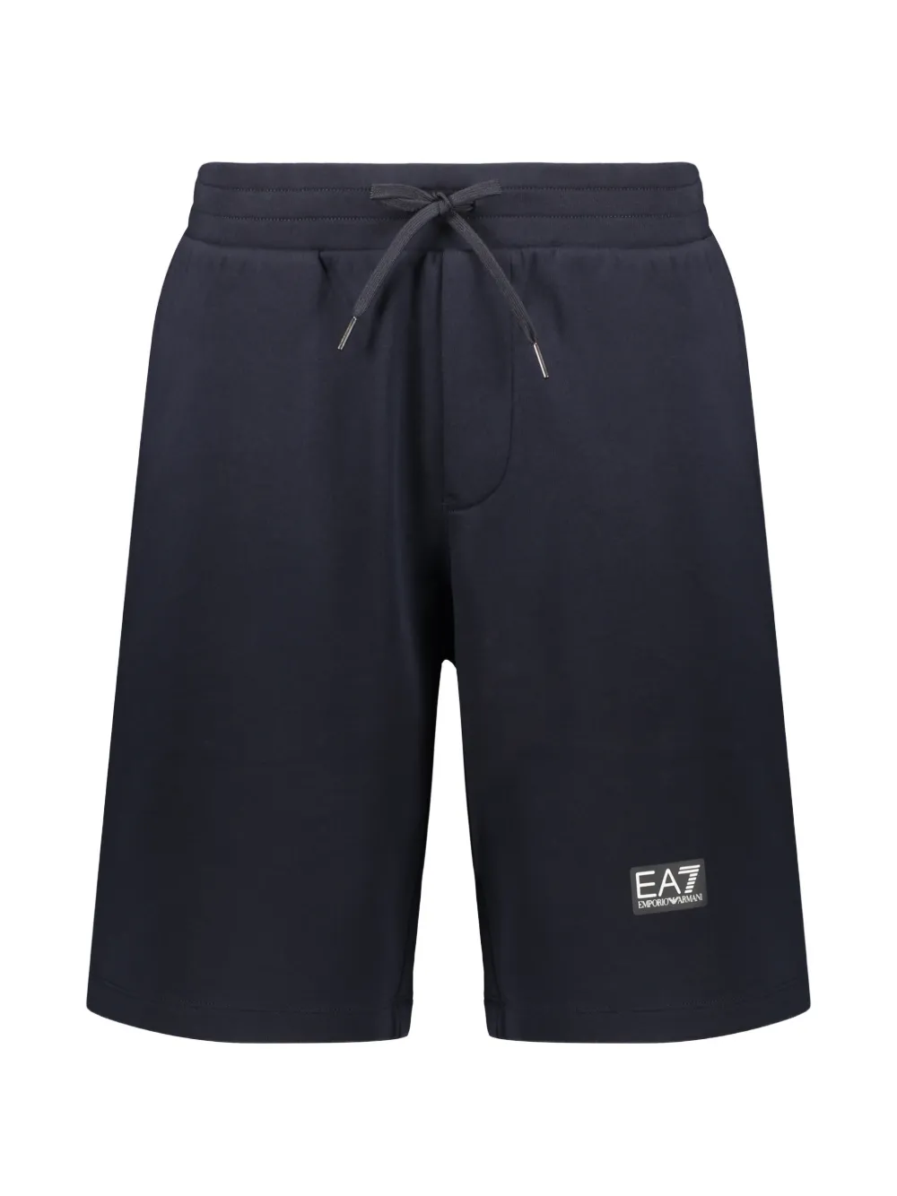 Ea7 Emporio Armani logo-patch drawstring shorts - Blu