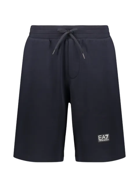 Ea7 Emporio Armani logo-patch drawstring shorts