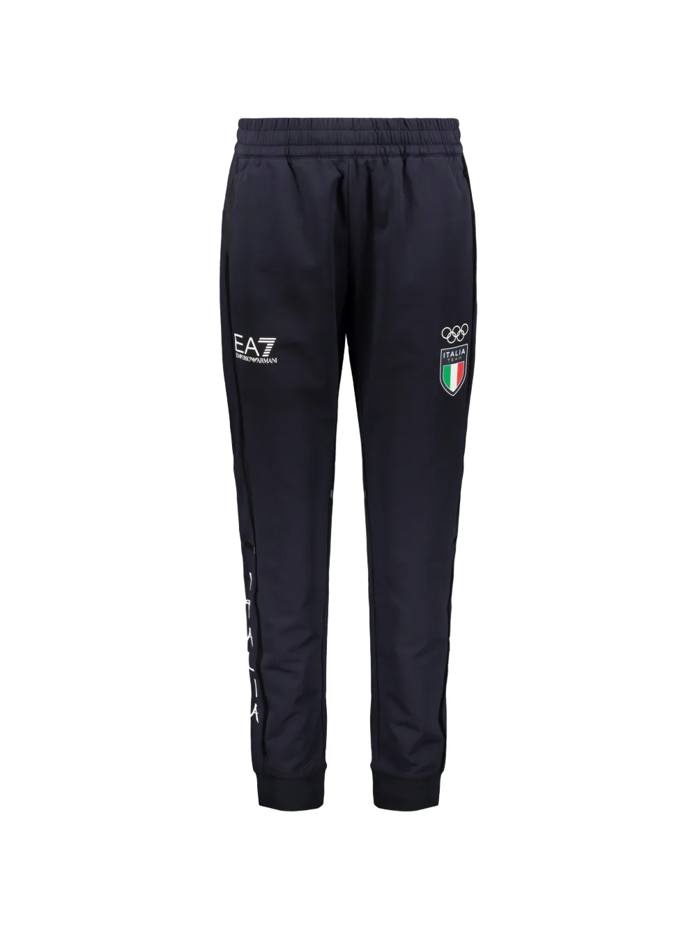 Ea7 Emporio Armani Italia Team logo-print track pants - Blu
