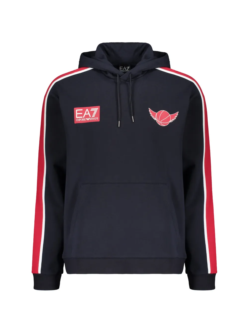 Ea7 Emporio Armani Olimpia Milano logo-print hoodie - Blu