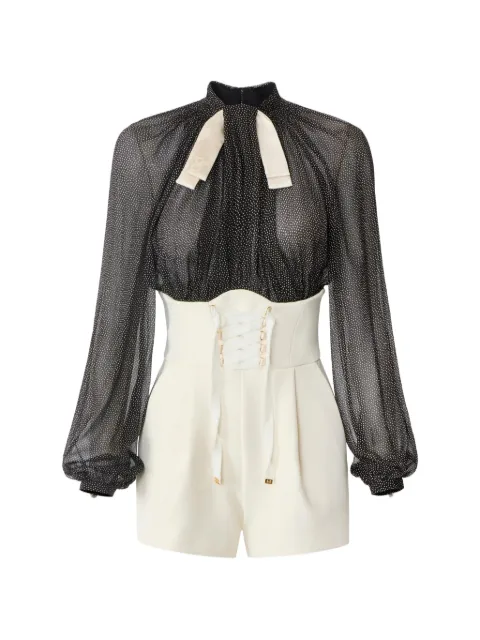 Elisabetta Franchi romper suit with micro-polka dot print