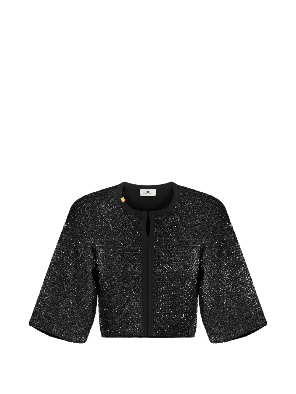 Elisabetta Franchi knit top with sequins Zwart