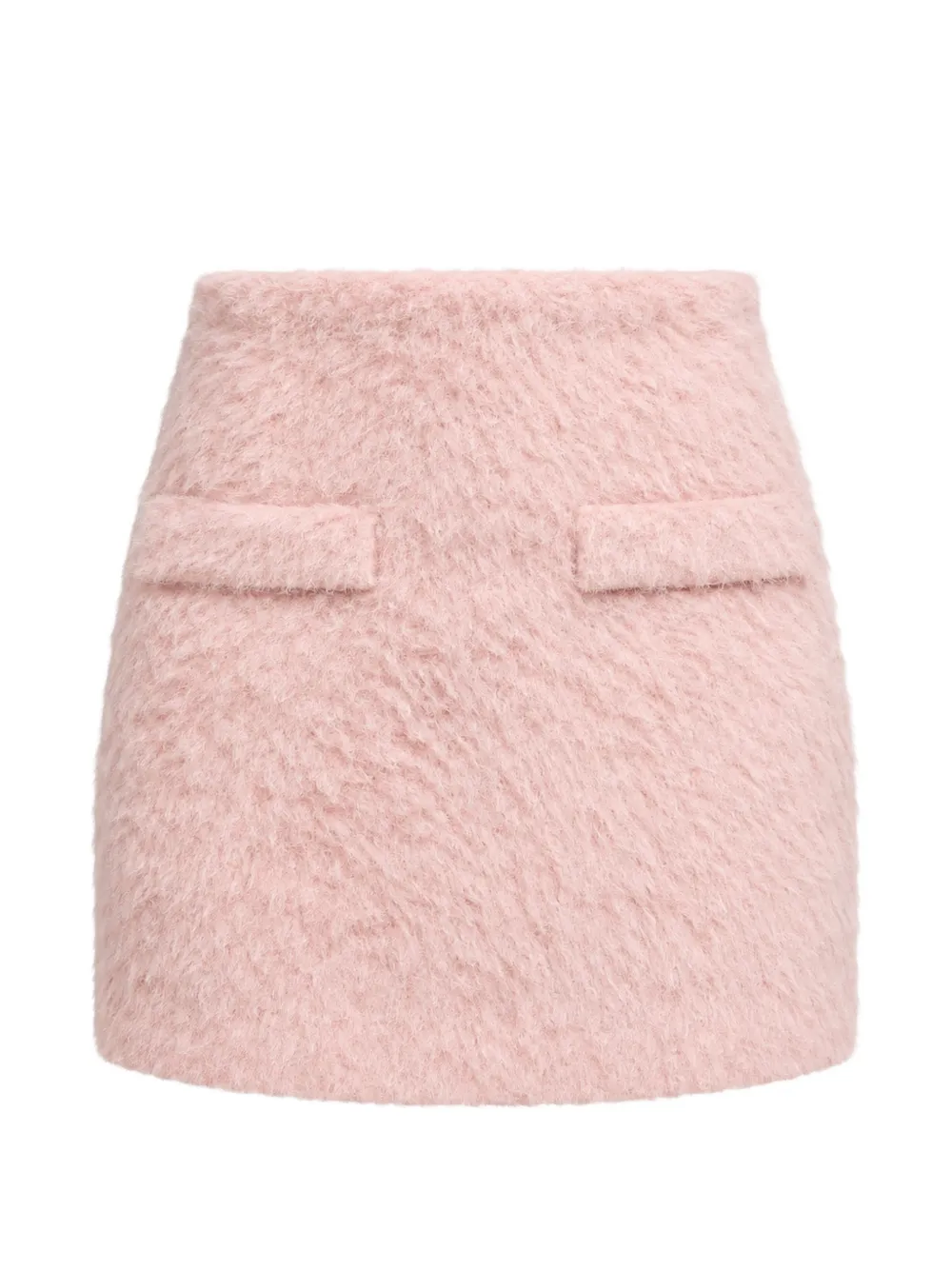 Weili Zheng brushed-finish flap-pocket mini skirt - Rose