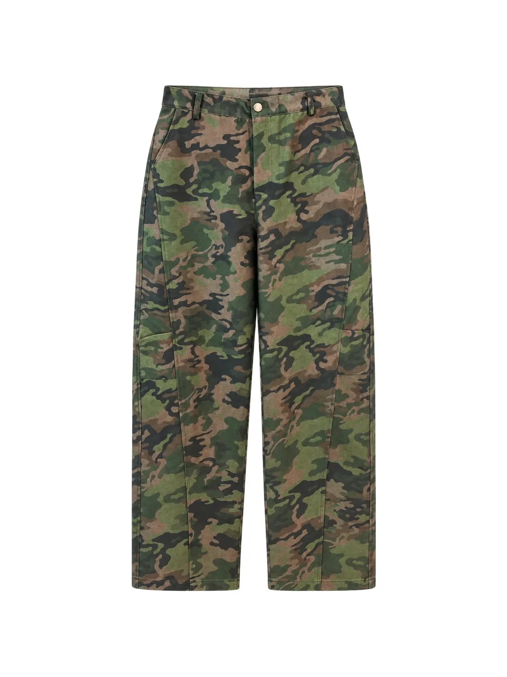 Weili Zheng camouflage-print balloon trousers - Vert