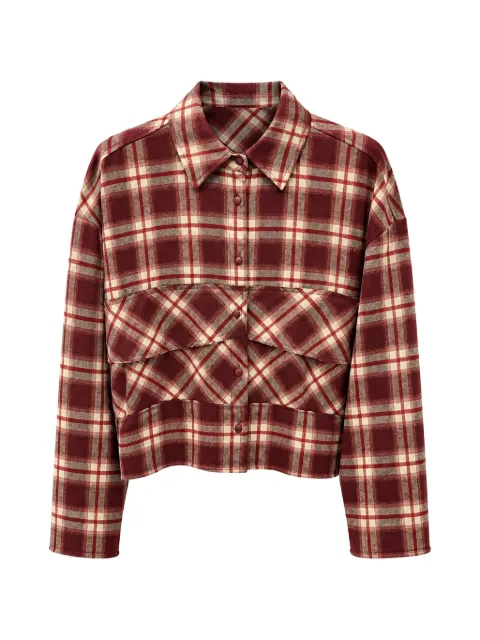 Weili Zheng check cropped shirt