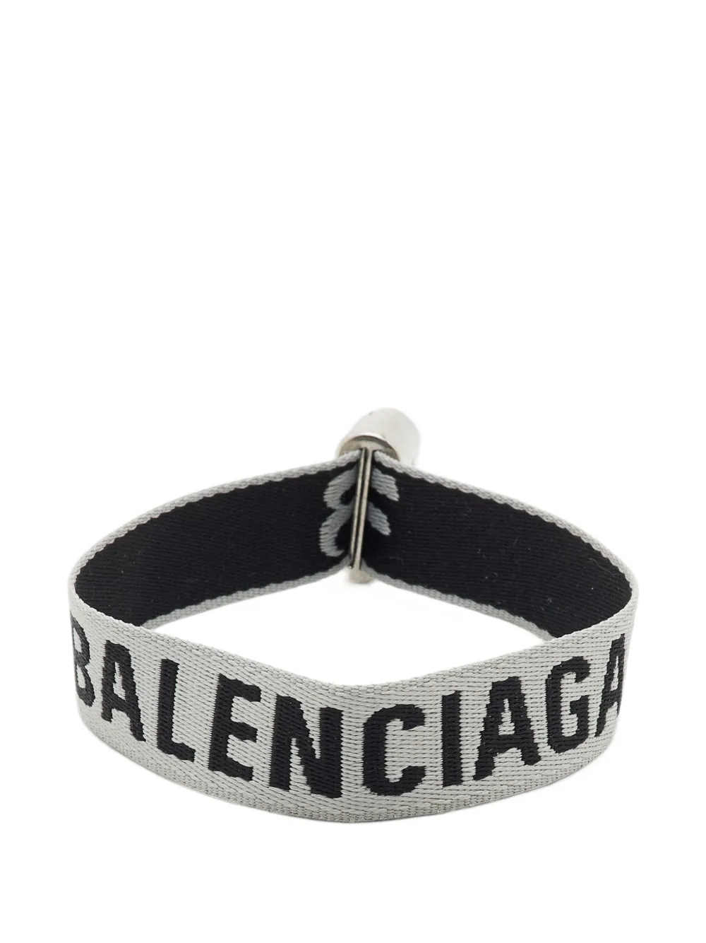 Balenciaga Pre-Owned logo-woven bracelet - Grey