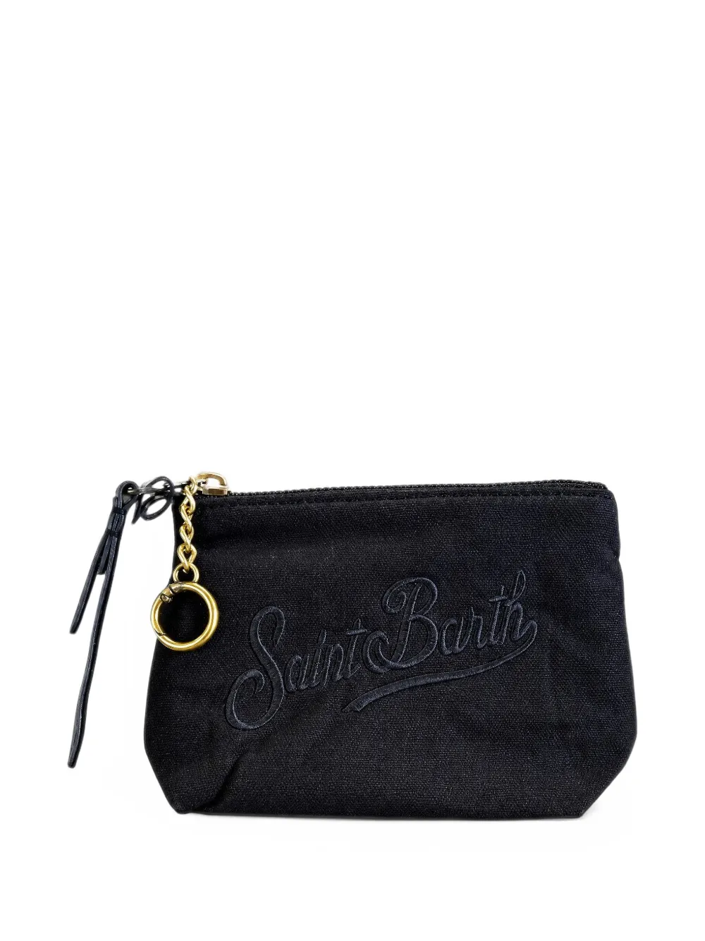 MC2 Saint Barth Saint Barth embroidered clutch bag Zwart