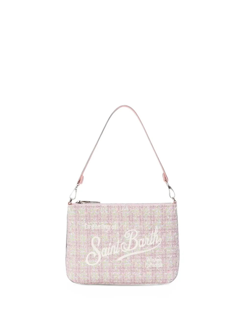 MC2 Saint Barth Kids mini Parisienne tweed shoulder bag Roze