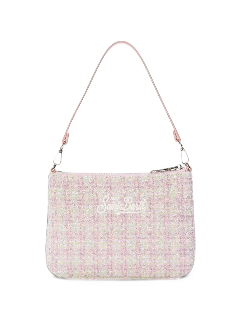 MC2 Saint Barth Kids mini Parisienne tweed shoulder bag Roze
