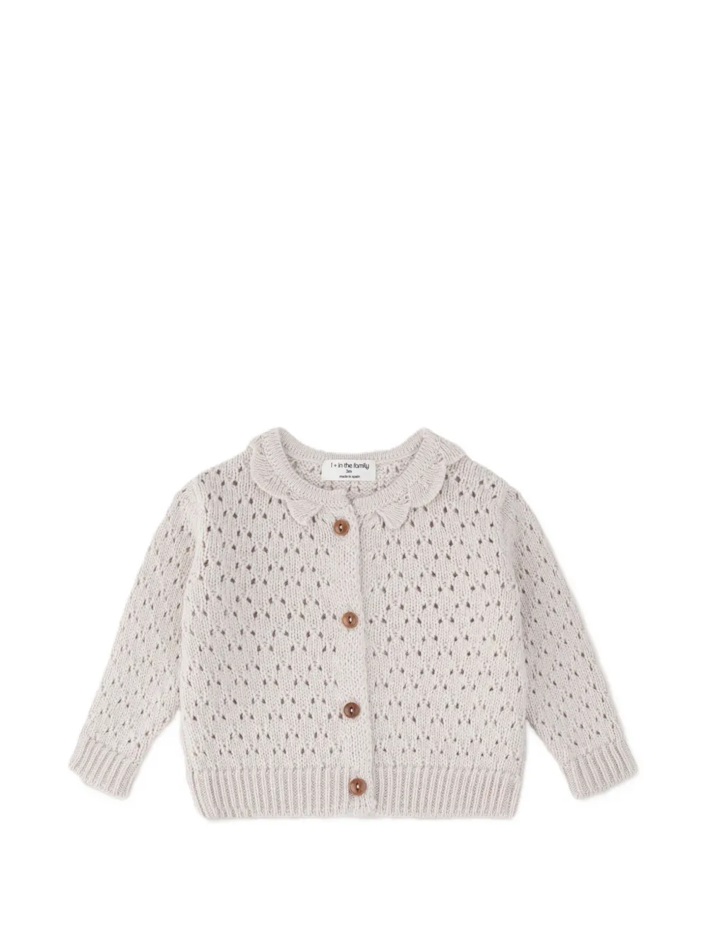 1+ In The Family openwork merino wool cardigan - Toni neutri