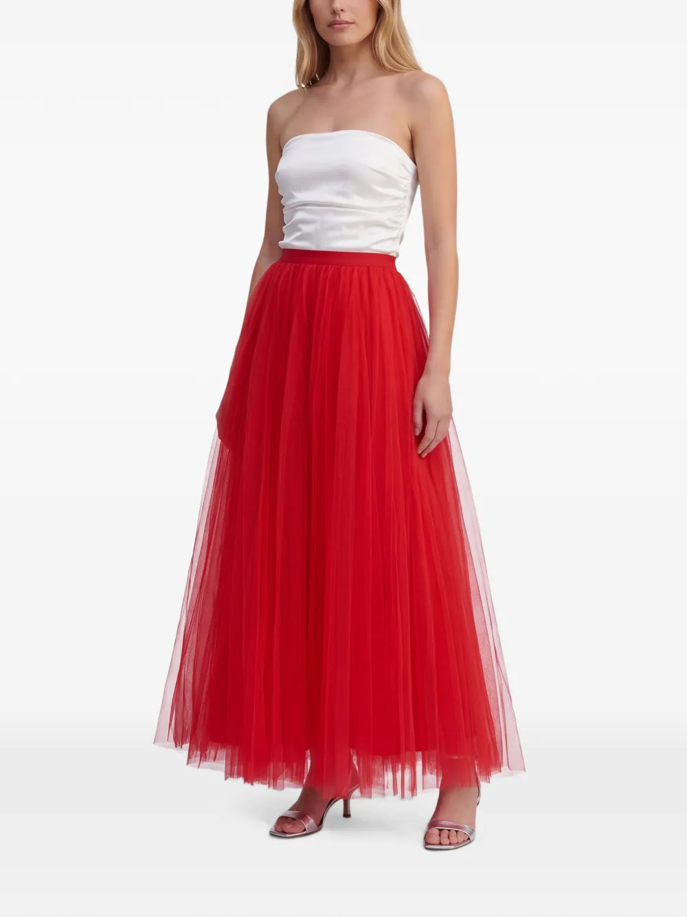 Marco Gabrielli Atelier tulle maxi skirt - Rosso
